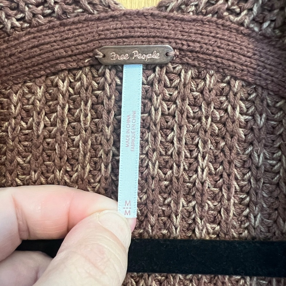 Free People High Hopes Tight Knit Open Front Cardigan - Picture 3 of 4